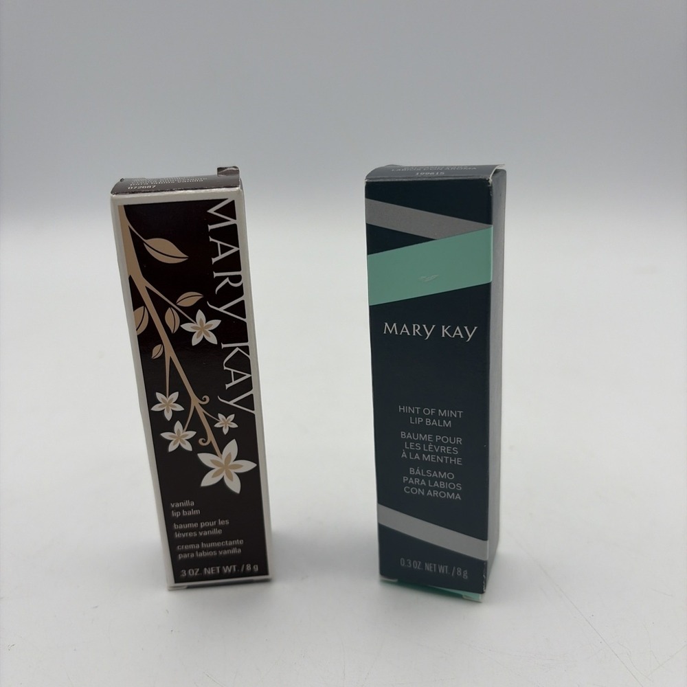 Mary Kay Hint Of Mint & Vanilla Lip Balm Lot Of (2) - New Old Stock - Picture 1 of 5
